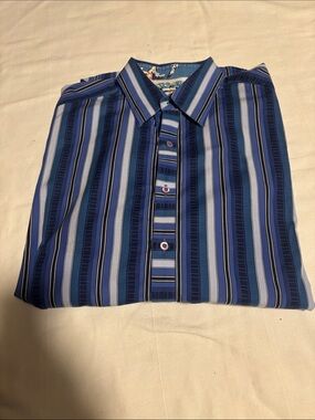 Robert Graham Blue Multi-Stripe Button Down Shirt